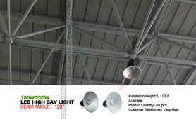  100w/200w led high bay light project in Australia